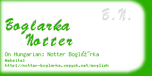 boglarka notter business card